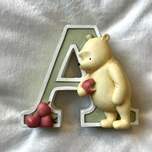 Classic Winnie The Pooh figurine -letter A